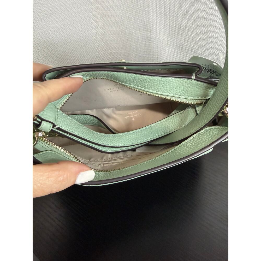 Kate Spade Mint Green Pebbled Leather Small Crossbody NWT - Picture 3 of 3